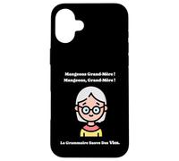 Mangeons Grand-Mère Humour Grammaire Française Coque pour iPhone 16 Plus