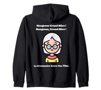 Mangeons Grand-Mère Humour Grammaire Française Sweat à Capuche