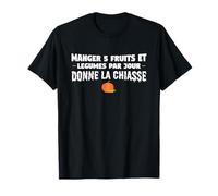 Manger 5 fruits et légumes Idée cadeau vegan pour végétarien T-Shirt