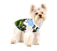 Manger des Vaches dans Les pâturages d'été,T-Shirt sans Manches en Coton pour Animaux de Compagnie, Gilet Respirant, Extensible et Doux,L