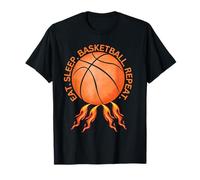Manger, Dormir, Basket-Ball, répétition, Dessin animé, Joueur de Baseball T-Shirt