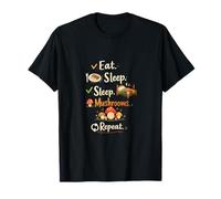 Manger Dormir Champignons Répéter Cottagecore Forest Art T-Shirt