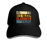 Manger, Dormir, Clarinette, Répéter Homme Femme Casquette De Baseball Protection Solaire Casquette-Hip Hop Réglable Chapeaux Pare-Soleil pour Hip Pop Trucker Sport