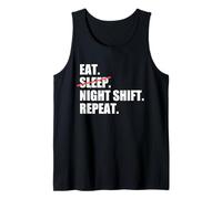 Manger. Dormir. Dors de Nuit. Répéter. Rouge Modifier Médecins Meme Débardeur