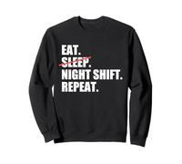 Manger. Dormir. Dors de Nuit. Répéter. Rouge Modifier Médecins Meme Sweatshirt