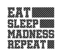manger dormir folie répéter Stickers muraux en vinyle 67.2x75.8cm Ne se décolle pas Noir