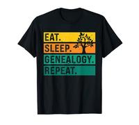 Manger Dormir Généalogie Répéter T-Shirt
