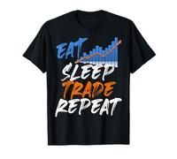 Manger Dormir Investir Répéter Humour Trader Bourse T-Shirt