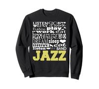Manger Dormir Jouer Rêver Conduire Jazz Sweatshirt