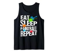 Manger Dormir Paintball Recommencer Sport Action Débardeur