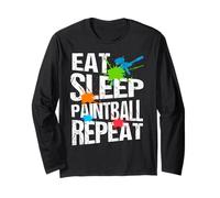 Manger Dormir Paintball Recommencer Sport Action Manche Longue
