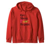 Manger, Dormir, Peindre. Répéter. Sweat à Capuche