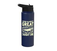 Manger du saumon est génial, mais avez-vous déjà attrapé du saumon Stainless Steel Insulated Water Bottle
