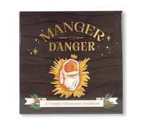 Manger In Danger: A Family Christmas Tradition - includes illustrated family devotional, keepsake box, scenic backdrop, wooden manger and baby Jesus figurine in swaddling cloths