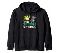 Manger Noël, Tout ce Que Je Veux, C'est de la Nourriture drôle Sweat à Capuche