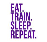 Manger Train Sommeil Répéter Fitness Autocollant Mural Citation pour Gym Kettlebell Crossfit Citations de Motivation Art Autocollants Décor À La Maison Extra Large - 75x104 cm