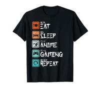 Manger un jeu d'anime de sommeil répéter drôle de joueur T-Shirt