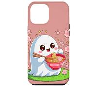 Mangeur de Ramen fantôme Floral Kawaii, Nourriture Halloween Coque pour iPhone 12 Pro Max