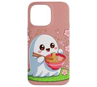 Mangeur de Ramen fantôme Floral Kawaii, Nourriture Halloween Coque pour iPhone 14 Pro Max