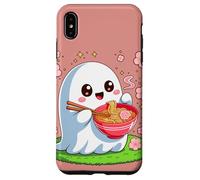 Mangeur de Ramen fantôme Floral Kawaii, Nourriture Halloween Coque pour iPhone XS Max