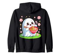 Mangeur de Ramen fantôme Floral Kawaii, Nourriture Halloween Sweat à Capuche