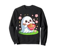 Mangeur de Ramen fantôme Floral Kawaii, Nourriture Halloween Sweatshirt