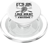 Mangeur de Viande Anti-végétalien Hardcore Carnivore Lover Life PopSockets PopGrip pour MagSafe