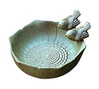 Mangeur d'oiseaux moulues - Bath d'oiseaux en céramique | Contauteur d'arrosage des oiseaux de chant | Bol de bain aviaire en céramique | Bol d'alimentation décorative | Plat de bain aviaire | Récipie