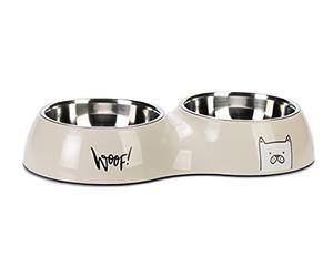 Mangeur Individuel karlie pour Les Chiens Elize, différentes Tailles, sélection: Bol Double, Taille: 2 x 900 ML