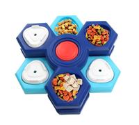 Mangeur long pour chien - Bol de recherche de nourriture multicouche pour animaux de compagnie - Gamelle rotative lente pour jeunes chiens - Pour l'intérieur, appartement, dortoir, maison, cuisine