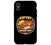 Mangez de la Graisse, brûlez Les Graisses, cétogène, régime Carnivore diète paléo Coque pour iPhone X/XS