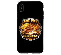 Mangez de la Graisse, brûlez Les Graisses, cétogène, régime Carnivore diète paléo Coque pour iPhone XS Max
