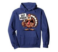 Mangez de la Pizza drôle Thanksgiving - Humour de Dinde hilarant Gourmand Sweat à Capuche