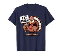 Mangez de la Pizza drôle Thanksgiving - Humour de Dinde hilarant Gourmand T-Shirt