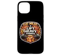 Mangez de la Viande et soulevez des Choses Lourdes Carnivore Gym Wheight Lifting Coque pour iPhone 15 Plus