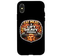 Mangez de la Viande et soulevez des Choses Lourdes Carnivore Gym Wheight Lifting Coque pour iPhone X/XS