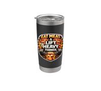 Mangez de la viande et soulevez des choses lourdes Carnivore Gym Wheight Lifting Gobelet isotherme en acier inoxydable double paroi