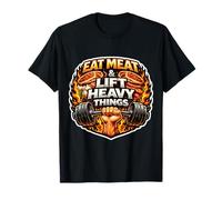 Mangez de la Viande et soulevez des Choses Lourdes Carnivore Gym Wheight Lifting T-Shirt