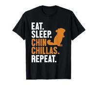 Mangez des Chinchillas Repeat à Queue Courte Chinchilla aux Cheveux Longs T-Shirt Graphique avec Valeur