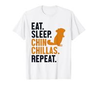 Mangez des Chinchillas Repeat à Queue Courte Chinchilla aux Cheveux Longs T-Shirt Graphique avec Valeur