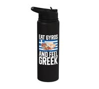 Mangez des gyros et sentez-vous grec Stainless Steel Insulated Water Bottle