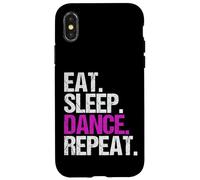 Mangez, dormez, dansez, répétez Coque pour iPhone X/XS