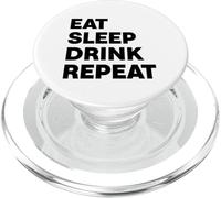 Mangez dormez et Buvez à répétition PopSockets PopGrip pour MagSafe