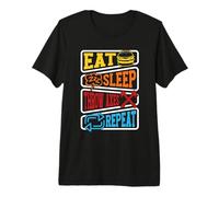 Mangez dormez Lancer Axes Répéter Cible Sports T-Shirt Haut de Gamme