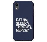 Mangez. Dormez. Lancer. Répéter. Mème Lanceur de Hache Coque pour iPhone XR