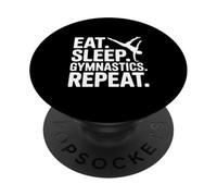 Mangez Dormir, Gymnastique, répétition, Amant de Gymnastique PopSockets PopGrip Adhésif