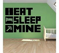 Mangez Dormir Mon Jeu Affiche Décoration De La Chambre Des Enfants Sticker Mural Minecraft