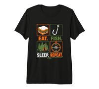 Mangez du Poisson et répétez Le Sommeil T-Shirt Haut de Gamme