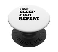 Mangez Le Sommeil et répétez Le Poisson PopSockets PopGrip Adhésif