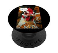 Mangez Plus de bœuf et de Poulet drôle PopSockets PopGrip Adhésif
